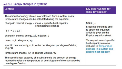 GCSE AQA Physics Topic 1 Energy; Full Scheme of Work | Teaching Resources