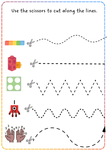 Number Day - scissor skills