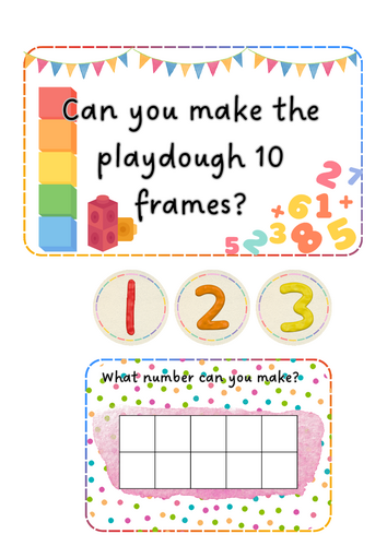 Number Day - Playdough number 10 frames