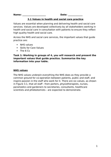AAQ Level 3 Health and Social Care Unit 3 Principles of Health and ...