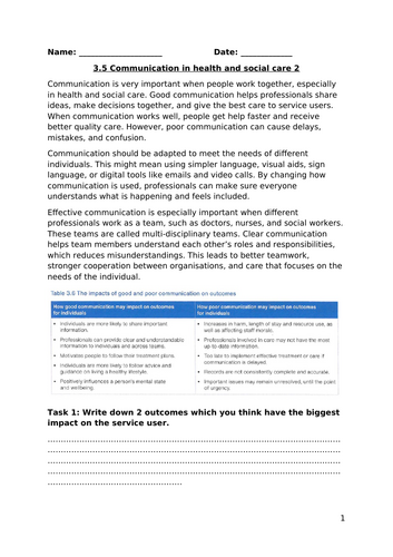 AAQ Level 3 Health and Social Care Unit 3 Principles of Health and ...