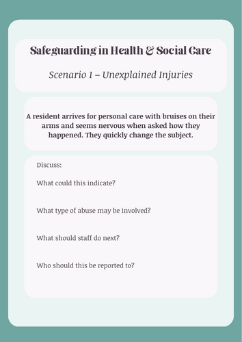 Health & Social Care Safeguarding Lesson Pack – Level 2 & 3 ...