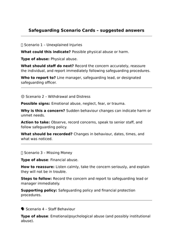 Health & Social Care Safeguarding Lesson Pack – Level 2 & 3 ...