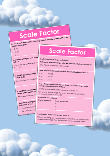 Ratio scale factor - SATS style questions