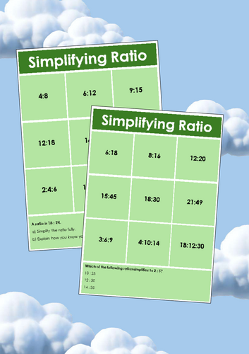 Ratio simplifying worksheets
