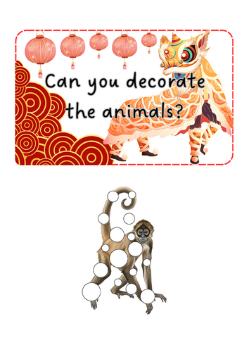 Lunar New Years - Decorate the Animals