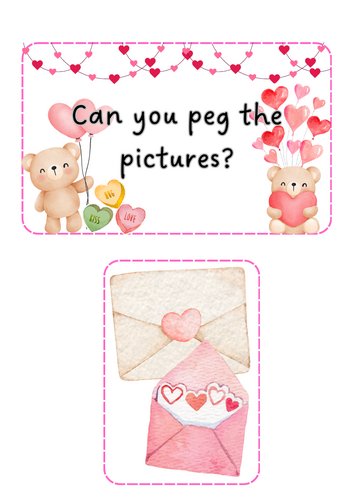 Valentine's Day - Peg the pictures