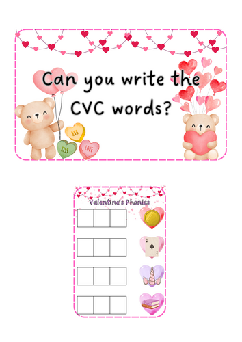 Valentine's Day - CVC writing