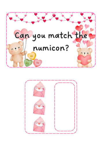 Valentine's Day - Numicon match
