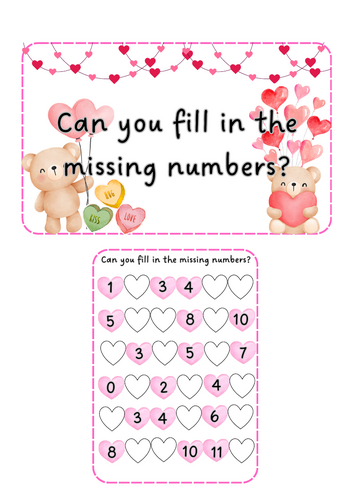 Valentine’s Day - missing number