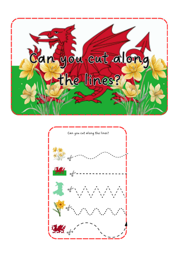 St David's Day - scissor skills