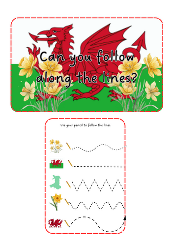 St David's Day - pencil control