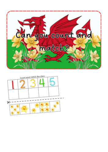 St David's Day - Count and match
