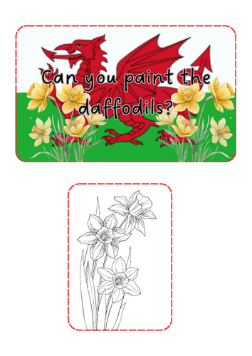 St David's Day - paint the daffodils