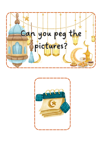 Ramadan / Eid - peg the pictures