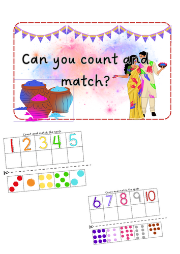 Holi - count and match