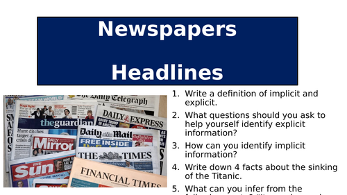 Newspapers - Headlines