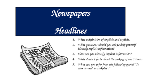 Newspapers - Headlines