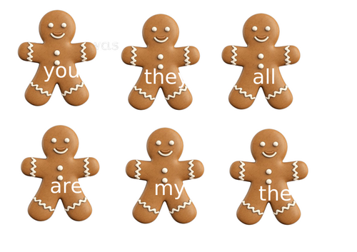 Phase 3 Tricky words - Gingerbread Man Cookies | Teaching Resources
