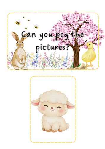 Spring - peg the pictures