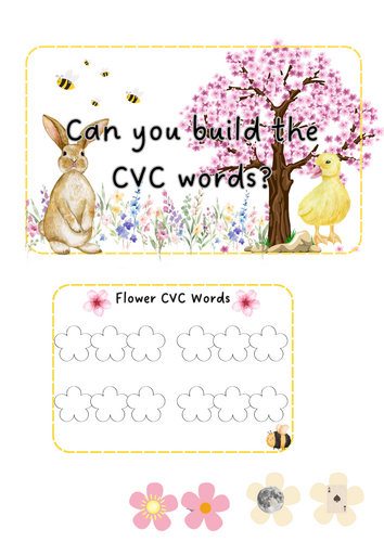 Spring - Flower CVC phonics