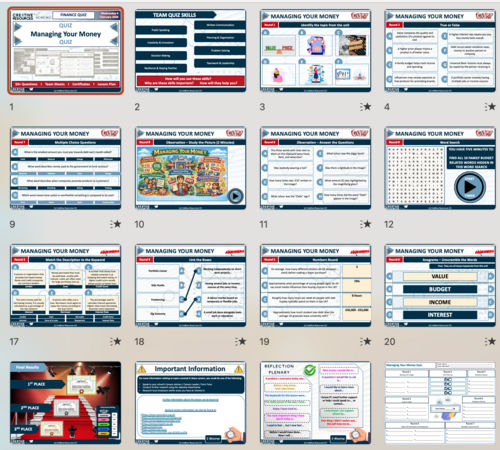 Managing Your Money Finance Quiz | Teaching Resources