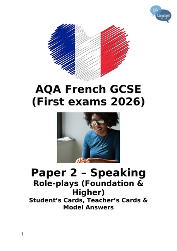 AQA French GCSE Role Play Workbook (2026) | Teaching Resources