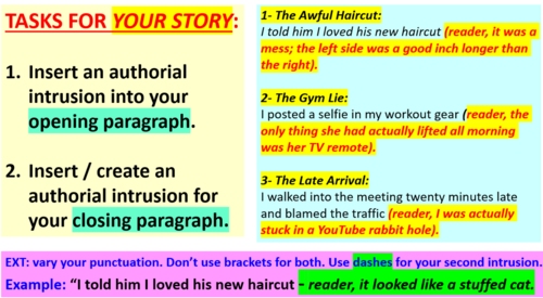 Authorial Intrusion in Creative Writing - GCSE English Language ...