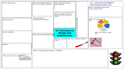 Revision Boxes linked to 2.7 Accuracy in Design AQA Fashion & Textiles ...