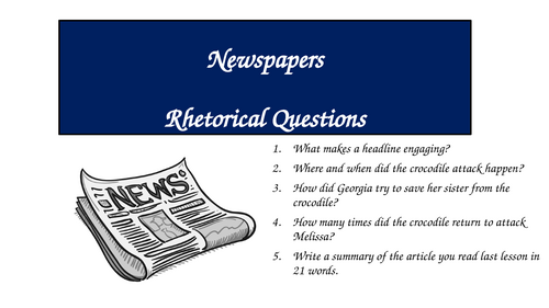 Newspapers KS3 SOW | Teaching Resources