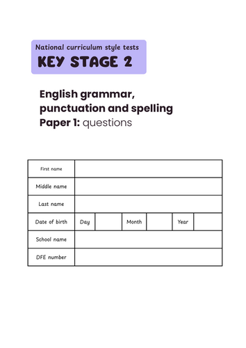Year 6 SATs style Grammar, punctuation and spelling tests | Teaching ...