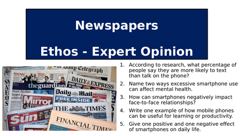 Newspapers - Ethos (Expert Opinion)