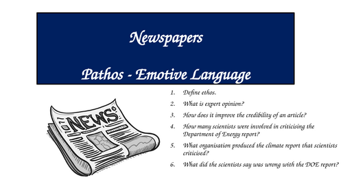 Newspapers - Pathos (Emotive Language)