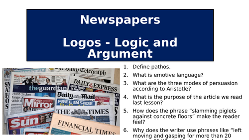 Newspapers - Logos (Logic and Argument)