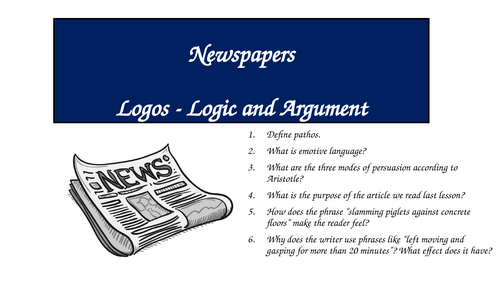 Newspapers - Logos (Logic and Argument)