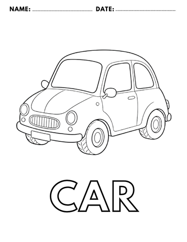 Transportation Coloring Pages | Vehicle Vocabulary | Teaching Resources