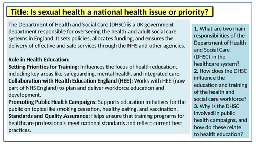 AAQ Level 3 BTEC Health and Social Care Unit 5 | Teaching Resources