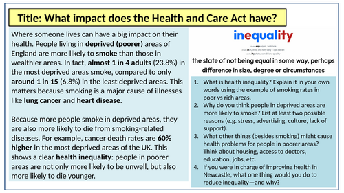 AAQ Level 3 BTEC Health and Social Care Unit 5 | Teaching Resources