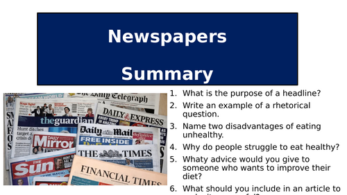Newspapers - Summary