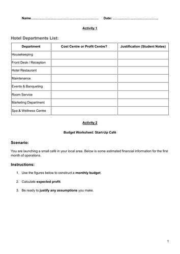 Unit 3_Budgeting and Variance Analysis Worksheet – IB Business ...
