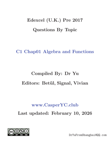 [Edexcel][Pre2017][QuestionsByTopic][TopicalQuestions][C1/C2/C3/C4][S1 ...