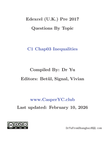 [Edexcel][Pre2017][QuestionsByTopic][TopicalQuestions][C1/C2/C3/C4][S1 ...