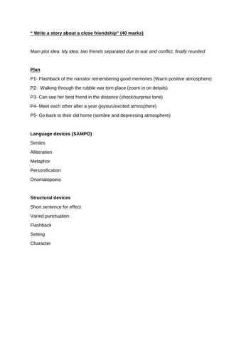 GCSE English Language Creative Writing Lesson- Grade 9 | Teaching Resources