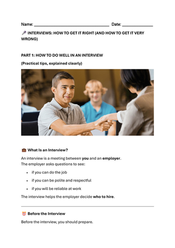 INTERVIEW TIPS
