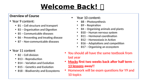 AQA GCSE Biology - B2 - Cell Division