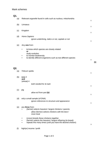 GCSE AQA B14 Genetics Powerpoints, exam questions and activities ...