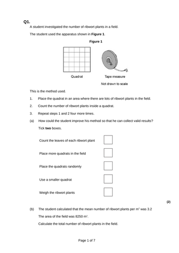 GCSE AQA B15 Adaptation and interdependence ppts, exam questions and ...
