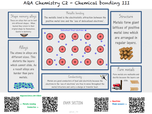 GCSE AQA C3 Structure and Bonding powerpoints, exam questions and ...