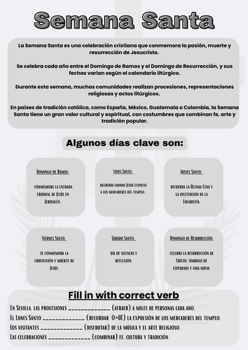 La Semana Santa Reading & Translations (KS3/KS4 Spanish) | Teaching ...