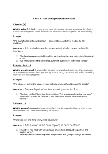 KS3 A Travel Writing Unit | Teaching Resources